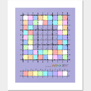 Mydoku_101_001_003 _F: Sudoku, Sudoku coloring, logic, logic puzzle, holiday puzzle, fun, away from screen Posters and Art